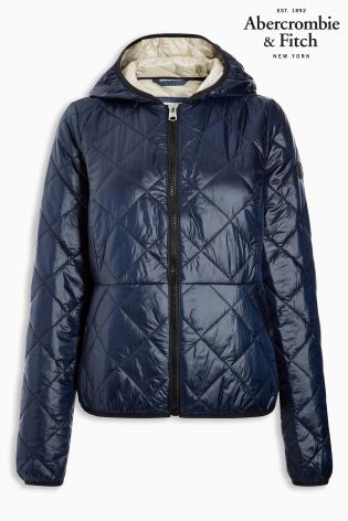Abercrombie & Fitch Navy Light Puffer Jacket